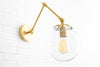 8 Inch Clear Globe - Articulating Sconce - Wall Light Fixture - Modern Wall Sconce - Model No. 6030
