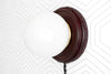 Mahogany Sconce - Plug In Sconce - Decorative Lamp - Globe Sconce - Plug In Light - Model No. 1037