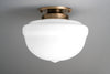 Art Deco Lighting - 10in Opal Schoolhouse - Made in USA - Light Fixture - Ceiling Light - Model No. 0239