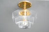 Ornate Lighting - Clear Glass Shade - Semi Flush Mount - Ceiling Light - Light Fixture - Model No. 9326