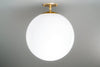16inch Acrylic Globe - White Globe Light - Large Light Fixture - Semi-flush Light - Model No. 8917