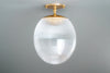 Acrylic Oval Globe Light - Ribbed Globe - Art Deco Light Fixture - Model No. 1989