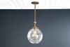 10in Clear Globe Lighting - Art Deco Pendant - Drop Lighting - Glass Shade - Globe Ceiling Light - Model No. 2288