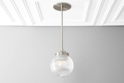 Shatterproof Globe - 6in Clear Acrylic Globe - Simple Lighting - Prismatic Globe - Hanging Light - Model No. 8593