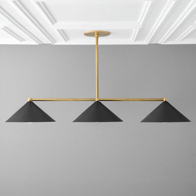 Chandelier Light-Cone Chandelier-Light Fixture-Brass Ceiling Lamp - Model No. 8505