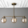 Chandelier Light-Smoked Glass Globe-Ceiling Light-Hanging Lamp - Model No. 7546