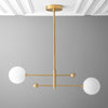 Chandelier Light-Globe Lights-Light Fixture-Brass Lamp - Model No. 2765