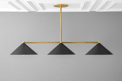 Chandelier Light-Cone Chandelier-Light Fixture-Brass Ceiling Lamp - Model No. 8505