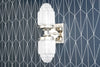 Sconce Light-Deco Wall Sconce-Brass Sconce-Art Deco Globe - Model No. 7180