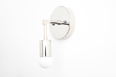 SCONCE MODEL No. 8578- Mid Century Modern Wall Lights with a Polished Nickel finish. Designed and produced by MODCREATIONStudio at Peared Creation