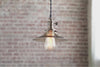 Pendant Lights - Smoked Glass Shade -  Hanging Pendant Light - Industrial Shade Pendant - Edison Pendant - Model No. 9063