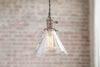 Pendant Lights - Edison Pendant -  Hanging Pendant Light - Industrial Shade Pendant - Glass Shade - Modern - Model No. 2993