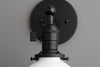 SCONCE MODEL No. 6556- Industrial Wall Lights with a Black finish. Designed and produced by newwineoldbottles at Peared Creation