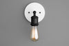 SCONCE MODEL No. 6123- Industrial Wall Lights with a White and Black finish. Designed and produced by newwineoldbottles at Peared Creation