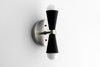 SCONCE MODEL No. 4717- Mid Century Modern Wall Lights with a Brushed Nickel/Black finish. Designed and produced by MODCREATIONStudio at Peared Creation