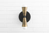 SCONCE MODEL No. 4717- Industrial Wall Lights with a Antique Brass/Black finish. Designed and produced by newwineoldbottles at Peared Creation