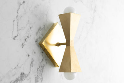 SCONCE MODEL No. 2046-Art Deco Wall Lights with a Raw Brass finish. Designed and produced by DECOCREATIONStudio at Peared Creation