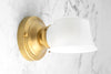 SCONCE MODEL No. 8334-Art Deco Wall Lights with a Raw Brass finish. Designed and produced by DECOCREATIONStudio at Peared Creation