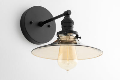 SCONCE MODEL No. 1372- Mid Century Modern Wall Lights with a Black finish. Designed and produced by MODCREATIONStudio at Peared Creation