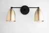 VANITY MODEL No. 8289- Mid Century Modern bathroom lighting with a Black finish. Designed and produced by MODCREATIONStudio at Peared Creation