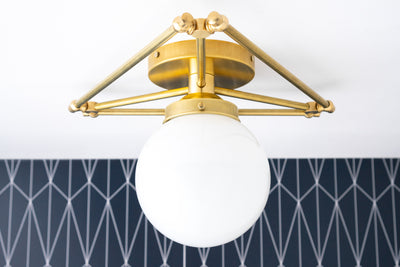 Geometric Chandelier - Brass Ceiling Light - Art Deco Lighting - Modern Lighting - Ceiling Fixture - Art Deco Sconce - Model No. 1774