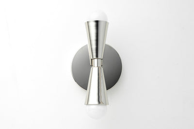 SCONCE MODEL No. 4717- Mid Century Modern Wall Lights with a Polished Nickel finish. Designed and produced by MODCREATIONStudio at Peared Creation
