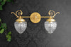 Spiral Vanity Light - Brass Light Fixture - Decorative Vanity - Art Nouveau - Victorian Lighting - Wall Light - Model No. 5018