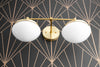 Globe Vanity Light - Brass Vanity - Art Deco Lighting - Opal Glass - 1920 - Brass Vanity Fixture - Bathroom Lights - Model No. 2447
