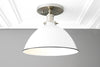 CEILING LIGHT MODEL No. 8809- Industrial Ceiling Lights with a Brushed Nickel finish. Designed and produced by newwineoldbottles at Peared Creation