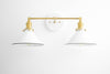 White Cone Shade - Vanity Lighting - Bathroom Vanity - Light Fixture - Model No. 6031