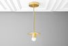 Minimalist Pendant Light - Black or Brass Light Fixture - Modern Pendant - Backsplash Light - Model No. 5848