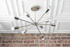 Sputnik Chandelier - Brass Light Fixture - Modern Ceiling Lamp - Model No. 7788