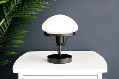 Art Deco Table Lamp - Small Accent Lamp  - Elegant Lighting - Unique Lamp - - Mushroom Shade - Model No. 7579