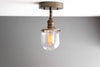 Rounded Clear Utility Shade - Industrial Light Fixture - Lighting for Ceiling - Pendant Lamp - Model No. 9520