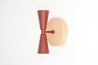 Natural Wood Light - Modern Farmhouse - Geometric Light - Wall Lighting - Boho Sconce - Model No. 4717