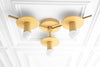 Colorful Lighting - Brass Lighting - Geometric Lighting - 3 Bulb Ceiling Light - Model No. 9526