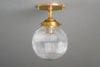 Prismatic Globe - Modern Ceiling Light - Semi Flush Mount - Kitchen Lighting - Bathroom Lighting - Model No. 9396