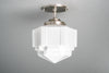 Art Deco Globe - Semi-Flush Light - Kitchen Light - Ceiling Light - Model No. 1456