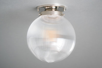 Art Deco Lighting - 8in Globe Lighting - Ceiling Light - Light Fixture - Flush Mount - Model No. 9474