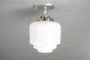 Art Deco Fixture - Opal Glass Shade - Light Fixture - Made In USA - Ceiling Light - Model No. 9064