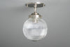 Prismatic Globe - Modern Ceiling Light - Semi Flush Mount - Kitchen Lighting - Bathroom Lighting - Model No. 9396