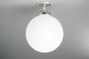 12inch Gloss Globe - Solid Brass Light - Handblown Milk Glass Light - Ceiling Light Fixture - Model No. 7293