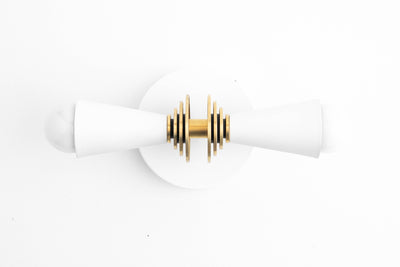 Art Deco Sconce - Vanity Mirror Light - White Lights - White Vanity - White Mirror Light - Wall Vanity Light - Model No. 9830
