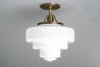 Ceiling Light-Art Deco Light-Antique Brass Light-Handmade Light - Model No. 5311