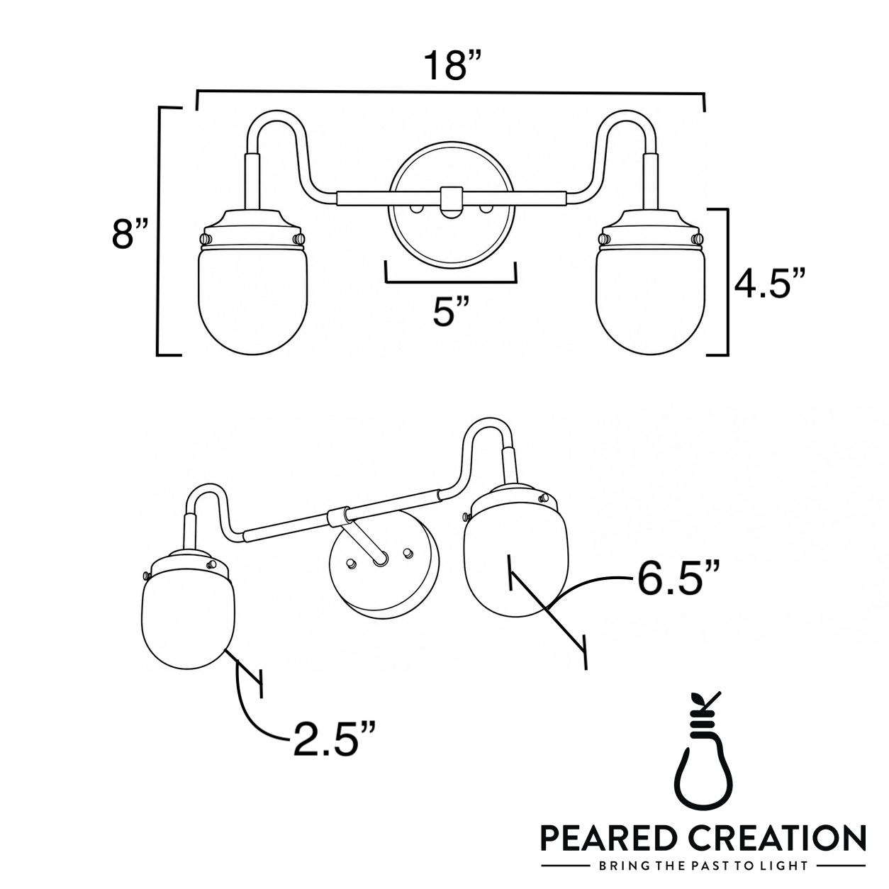 VANITY LIGHT MODEL NO. 1182