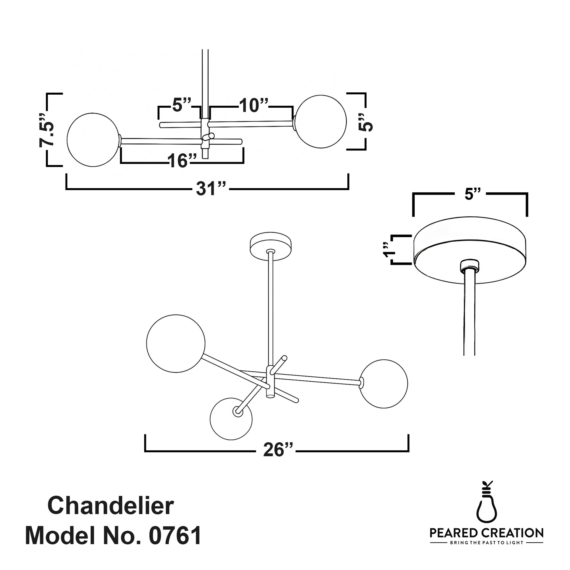 CHANDELIER MODEL NO. 0761