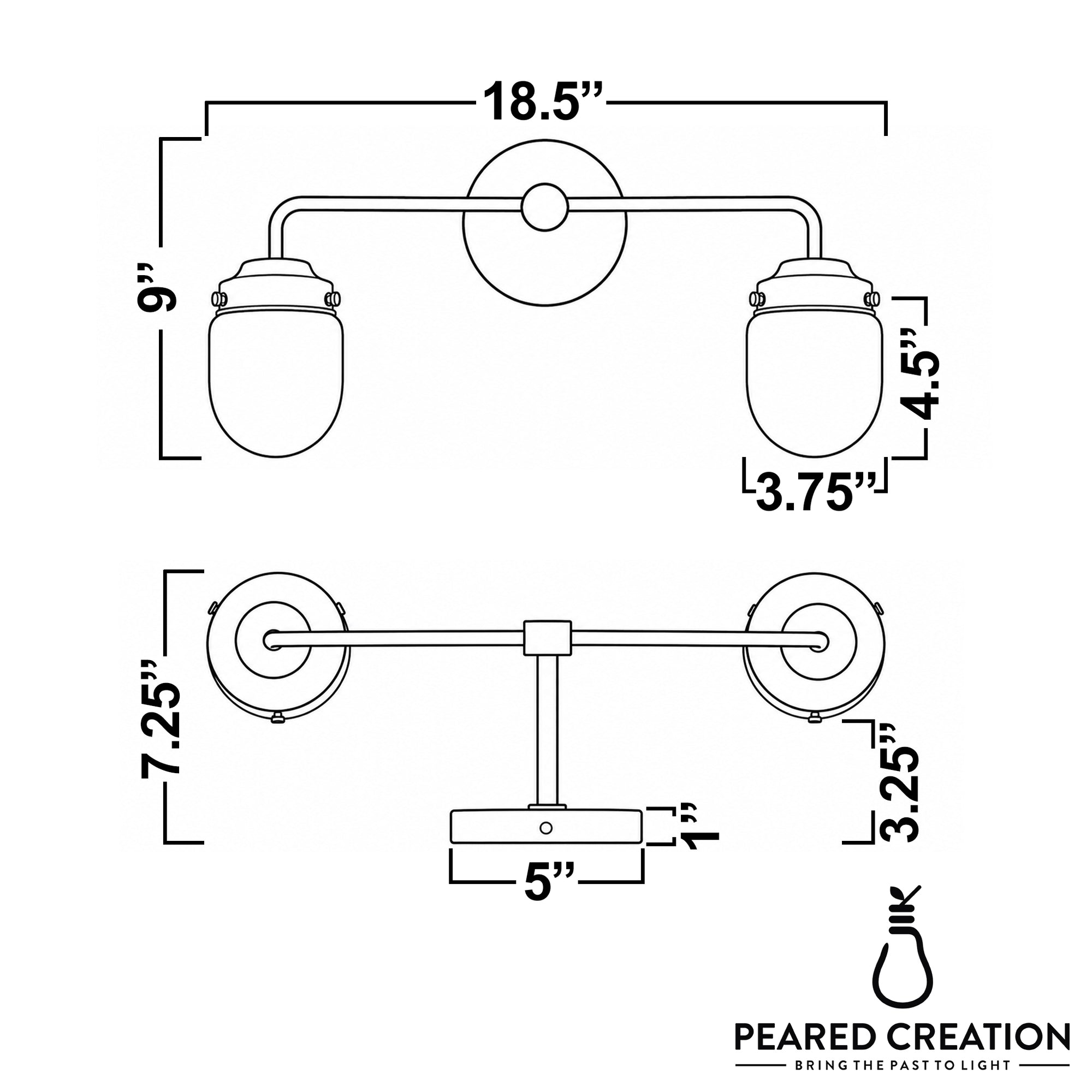 VANITY LIGHT MODEL NO. 1147