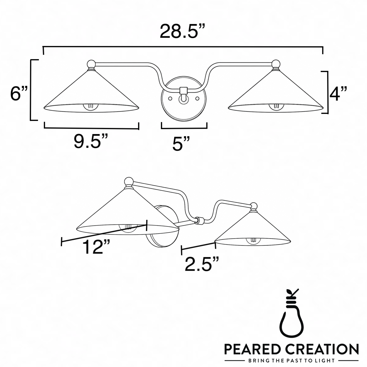 VANITY LIGHT MODEL NO. 1171