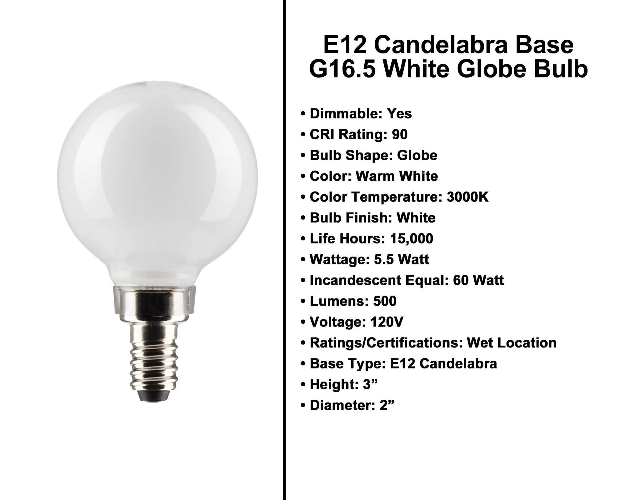 E12 Socket Bulbs - 5 Pack