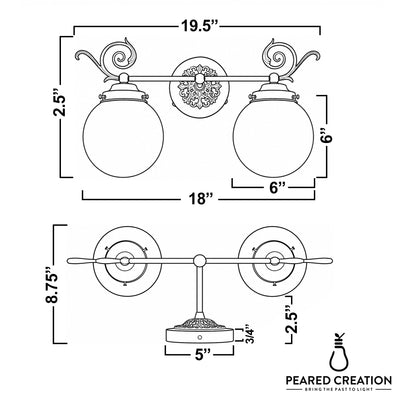 VANITY LIGHT MODEL NO. 1135